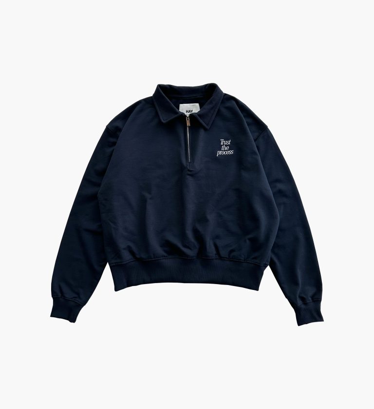 SWEATERZIP-Trust the process - navy blue