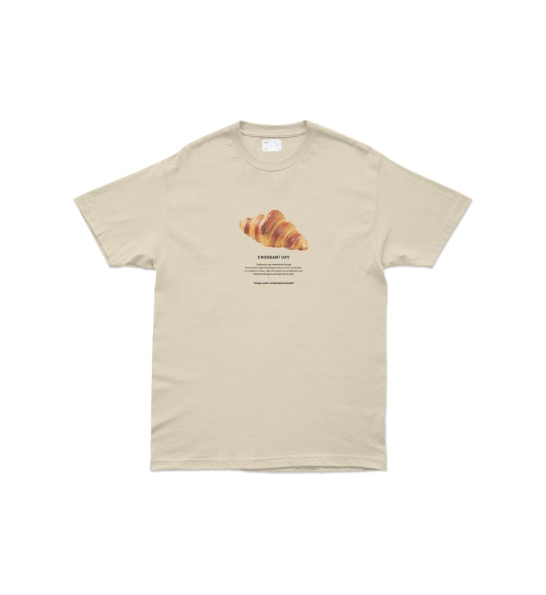 TSHIRT-Croissant day - cream