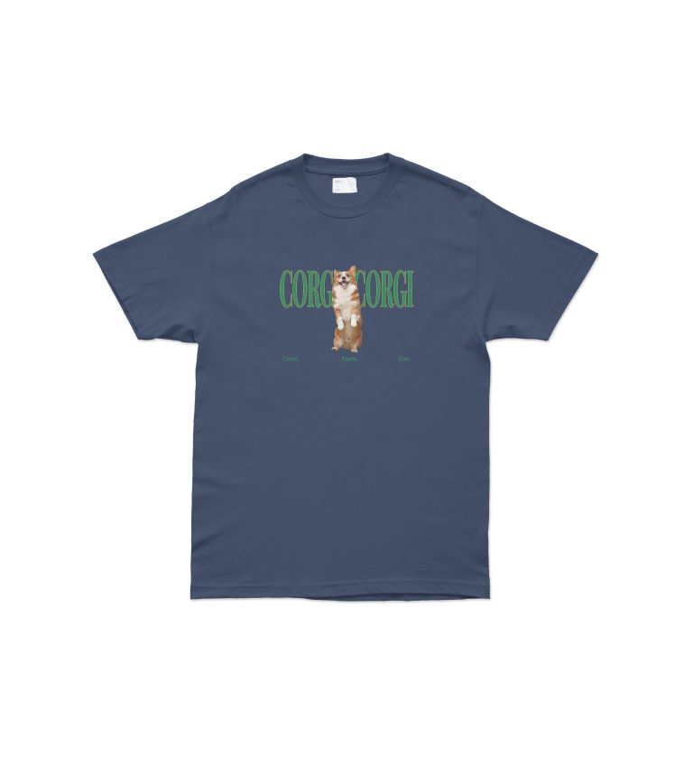 TSHIRT-corgi corgi - navy